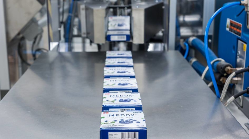 Medpalett produces MEDOX® at its modern facility in Sandnes, Norway, ensuring that each capsule contains precisely 80 mg of anthocyanins.